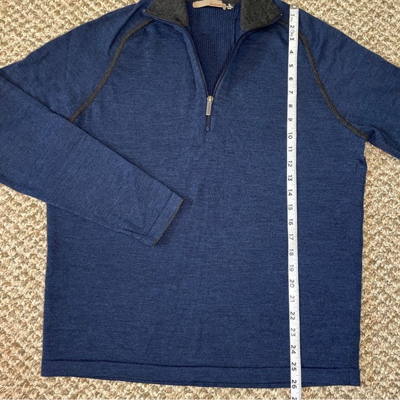 Smartwool Classic Thermal Merino Base Layer 1/4 Zip - Blue Heather - Picture 12 of 16